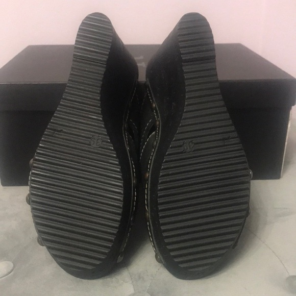 Reba Unlimited Wedge with Buckle Accent - Black. - Picture 6 of 12